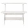 Dining table with solid white pine wood bench by vidaXL, Kitchen and dining tables - Ref: Foro24-327251, Price: 94,65 €, Disc...