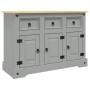 Aparador Corona madera maciza pino mexicano gris 112x43x78 cm de vidaXL, Aparadores - Ref: Foro24-355084, Precio: 214,98 €, D...