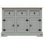 Aparador Corona madera maciza pino mexicano gris 112x43x78 cm de vidaXL, Aparadores - Ref: Foro24-355084, Precio: 214,98 €, D...