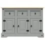 Corona Sideboard aus massivem grauem mexikanischem Kiefernholz 112x43x78 cm von vidaXL, Sideboards - Ref: Foro24-355084, Prei...