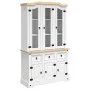 Aparador Corona madera maciza pino mexicano blanco 112x43x196cm de vidaXL, Aparadores - Ref: Foro24-355086, Precio: 439,24 €,...