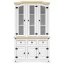 Aparador Corona madera maciza pino mexicano blanco 112x43x196cm de vidaXL, Aparadores - Ref: Foro24-355086, Precio: 439,24 €,...
