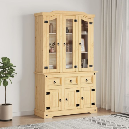 Aparador Corona madera maciza pino mexicano 112x43x196 cm de vidaXL, Aparadores - Ref: Foro24-355085, Precio: 428,17 €, Descu...