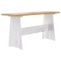 Dining table with solid wood honey brown and white bench by vidaXL, Kitchen and dining tables - Ref: Foro24-327253, Price: 94...