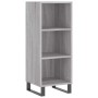 Aparador de madera de ingeniería gris Sonoma 34,5x32,5x90 cm