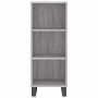 Aparador de madera de ingeniería gris Sonoma 34,5x32,5x90 cm