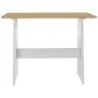 Dining table with solid wood honey brown and white bench by vidaXL, Kitchen and dining tables - Ref: Foro24-327253, Price: 93...