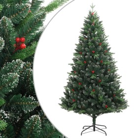 Artificial Christmas tree with hinges and red berries 180 cm by vidaXL, Christmas trees - Ref: Foro24-356733, Price: 108,45 €...