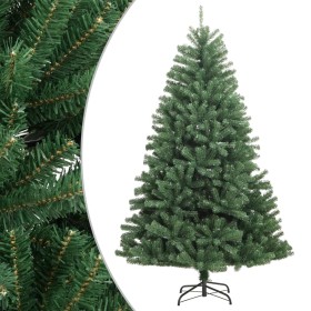 Árbol de Navidad artificial con bisagras y soporte verde 270 cm