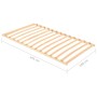Slatted bed base with 13 slats 100x200 cm by vidaXL, Beds and slatted bases - Ref: Foro24-327258, Price: 60,40 €, Discount: %