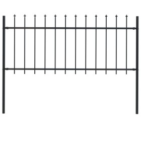Gartenzaun mit Speerspitzen aus schwarzem Stahl 1,7x0,8 m von vidaXL, Zaunpaneele - Ref: Foro24-144924, Preis: 58,88 €, Rabat...