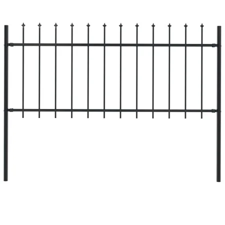 Garden fence with black steel spearheads 1.7x0.8 m by vidaXL, fence panels - Ref: Foro24-144924, Price: 56,57 €, Discount: %
