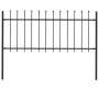 Valla de jardín con puntas de lanza acero negro 1,7x0,8 m de vidaXL, Paneles de vallas - Ref: Foro24-144924, Precio: 55,26 €
