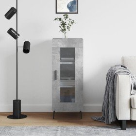 Aparador de madera contrachapada gris hormigón 34,5x34x90 cm Aparador de madera contrachapada gris hormigón 34,5x34x90 cm