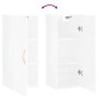 Armario de pared blanco brillante 34,5x34x90 cm