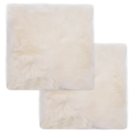 Chair cushions 2 pcs genuine sheepskin white 40x40 cm by vidaXL, Cushions for chairs and sofas - Ref: Foro24-283885, Price: 4...
