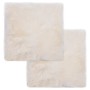Stuhlkissen 2 Stk. echtes Lammfell weiß 40x40 cm von vidaXL, Kissen für Stühle und Sofas - Ref: Foro24-283885, Preis: 47,50 €...