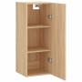 Armario de pared roble Sonoma 34,5x34x90 cm