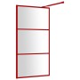 Transparente Glasduschtürtrennwand ESG rot 100x195 cm von vidaXL, Duschwände und Duschwände - Ref: Foro24-154938, Preis: 114,...
