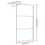 Transparente Glasduschtürtrennwand ESG rot 100x195 cm von vidaXL, Duschwände und Duschwände - Ref: Foro24-154938, Preis: 114,...