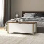 White and oak engineered wood storage box and cushion by vidaXL, Storage trunks - Ref: Foro24-326773, Price: 115,11 €, Discou...
