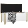 White and oak engineered wood storage box and cushion by vidaXL, Storage trunks - Ref: Foro24-326773, Price: 115,11 €, Discou...