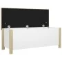 White and oak engineered wood storage box and cushion by vidaXL, Storage trunks - Ref: Foro24-326773, Price: 115,11 €, Discou...
