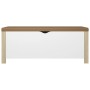 White and oak engineered wood storage box and cushion by vidaXL, Storage trunks - Ref: Foro24-326773, Price: 117,04 €, Discou...