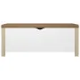 White and oak engineered wood storage box and cushion by vidaXL, Storage trunks - Ref: Foro24-326773, Price: 115,11 €, Discou...