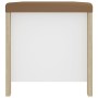 White and oak engineered wood storage box and cushion by vidaXL, Storage trunks - Ref: Foro24-326773, Price: 117,04 €, Discou...