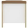 White and oak engineered wood storage box and cushion by vidaXL, Storage trunks - Ref: Foro24-326773, Price: 115,11 €, Discou...