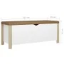 White and oak engineered wood storage box and cushion by vidaXL, Storage trunks - Ref: Foro24-326773, Price: 115,11 €, Discou...