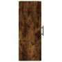Armario de pared roble ahumado 34,5x34x90 cm