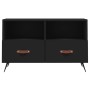 Mueble para TV madera contrachapada negro 80x36x50 cm