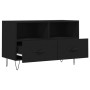 Mueble para TV madera contrachapada negro 80x36x50 cm