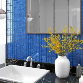 Mosaikfliesen 11 Einheiten blaues Glas 30x30 cm von vidaXL, Fliesen - Ref: Foro24-327307, Preis: 48,45 €, Rabatt: %