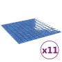 Azulejos de mosaico 11 unidades vidrio azul 30x30 cm de vidaXL, Baldosas - Ref: Foro24-327307, Precio: 48,87 €, Descuento: %