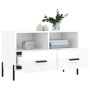 Mueble de TV madera contrachapada blanco brillo 80x36x50 cm en Muebles TV | Comprar online en Foro24