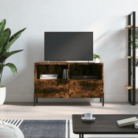 Mueble para TV madera contrachapada roble ahumado 80x36x50 cm Mueble para TV madera contrachapada roble ahumado 80x36x50 cm