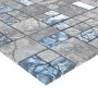 Mosaic tiles 11 units gray and blue glass 30x30 cm by vidaXL, Tiles - Ref: Foro24-327309, Price: 71,97 €, Discount: %