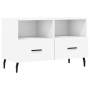 Mueble para TV madera contrachapada blanco 80x36x50 cm
