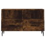 Mueble para TV madera contrachapada roble ahumado 80x36x50 cm
