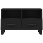 Mueble para TV madera contrachapada negro 80x36x50 cm