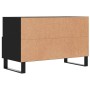 Mueble para TV madera contrachapada negro 80x36x50 cm