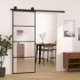 Schiebetür mit ESG-Aluminium-Glasbeschlagsatz 76x205 cm von vidaXL, Türen für zu Hause - Ref: Foro24-3152145, Preis: 207,12 €...
