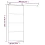 Sliding door with ESG aluminum glass hardware set 90x205 cm by vidaXL, Doors for the home - Ref: Foro24-3152147, Price: 265,6...