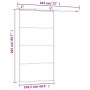 Sliding door set with ESG glass and aluminum hardware 102.5x205 cm by vidaXL, Doors for the home - Ref: Foro24-3152149, Price...