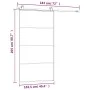 Sliding door set with ESG glass and aluminum hardware 102.5x205 cm by vidaXL, Doors for the home - Ref: Foro24-3152149, Price...