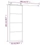 Schiebetür mit ESG-Aluminium-Glasbeschlagsatz 76x205 cm von vidaXL, Türen für zu Hause - Ref: Foro24-3152145, Preis: 207,12 €...