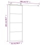 Schiebetür mit ESG-Aluminium-Glasbeschlagsatz 76x205 cm von vidaXL, Türen für zu Hause - Ref: Foro24-3152145, Preis: 195,49 €...